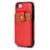 iPhone SE 2022 / SE 2020 / 8 / 7 Soft Skin Leather Wallet Bag Phone Case - Red