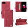 iPhone SE 2022 / SE 2020 / 8 / 7 Magnetic Clasp Leather Phone Case - Red