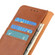 iPhone SE 2022 / SE 2020 KHAZNEH Cowhide Texture PU + TPU Left and Right Open Leather Case with Bracket & Line Card and Wallet - Brown