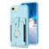 iPhone SE 2022 / 2020 / 8 / 7 BF27 Metal Ring Card Bag Holder Phone Case - Blue