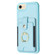 iPhone SE 2022 / 2020 / 8 / 7 BF27 Metal Ring Card Bag Holder Phone Case - Blue
