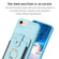 iPhone SE 2022 / 2020 / 8 / 7 BF27 Metal Ring Card Bag Holder Phone Case - Blue