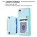 iPhone SE 2022 / 2020 / 8 / 7 BF27 Metal Ring Card Bag Holder Phone Case - Blue