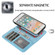 iPhone SE 2022 / SE 2020 / 8 / 7 KLT888-2 Retro 2 in 1 Detachable Magnetic Horizontal Flip TPU + PU Leather Case with Holder & Card Slots & Photo Frame & Wallet - Sky Blue