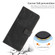 iPhone SE 2022 / 2020 / 8 / 7 / 6 Skin Feel Stripe Pattern Leather Phone Case with Lanyard - Black