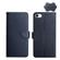 iPhone SE 2022 / SE 2020 / 8 / 7 Genuine Leather Fingerprint-proof Horizontal Flip Phone Case - Blue