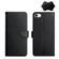 iPhone SE 2022 / SE 2020 / 8 / 7 Genuine Leather Fingerprint-proof Horizontal Flip Phone Case - Black