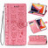 iPhone SE 2022 / SE 2020 Cute Cat and Dog Embossed Horizontal Flip Leather Case with Bracket / Card Slot / Wallet / Lanyard - Pink