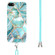 iPhone SE 2022 / SE 2020 / 8 / 7 Electroplating Splicing Marble TPU Phone Case with Lanyard - Blue