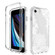 iPhone SE 2022 / SE 2020 / 8 / 7 PC+TPU Transparent Painted Phone Case - White Flower