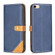 iPhone SE 2022 / SE 2020 / 8 / 7 Color Matching Double Sewing Thread Leather Case - Blue