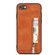iPhone SE 2022 / SE 2020 / 8 / 7 Zipper Card Holder Phone Case - Brown
