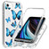 iPhone SE 2022 / SE 2020 / 8 / 7 2 in 1 High Transparent Painted Shockproof PC + TPU Protective Case - Blue Butterfly