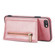 iPhone SE 2022 / SE 2020 / 8 / 7 Zipper Card Holder Phone Case - Rose Gold
