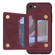 iPhone SE 2022 / SE 2020 / 8 / 7 Line Card Holder Phone Case - Wine Red
