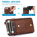 iPhone SE 2022 / SE 2020 / 8 / 7 Wristband Kickstand Wallet Leather Phone Case - Brown iPhone SE 2022 / SE 2020 / 8 / 7 Wristband Kickstand Wallet Leather Phone Case - Brown