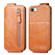 iPhone SE 2022 / SE 2020 / 8 / 7 Zipper Wallet Vertical Flip Leather Phone Case - Brown