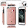 iPhone SE 2022 / SE 2020 / 8 / 7 Wristband Kickstand Wallet Leather Phone Case - Rose Gold
