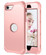 iPhone SE 2022 / SE 2020 Silicone + PC Three-piece Anti-drop Mobile Phone Protection Back Cover - Rose Gold
