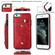 iPhone SE 2022 / SE 2020 / 8 / 7 Wristband Kickstand Wallet Leather Phone Case - Red