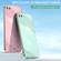 iPhone SE 2022 / SE 2020 / 8 / 7 XINLI Straight 6D Plating Gold Edge TPU Shockproof Case - Mint Green