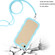 iPhone SE 2022 / SE 2020 / 8 / 7 Lanyard Candy Color Wave TPU Clear PC Phone Case - Blue