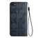 iPhone SE 2022 / SE 2020 / 8 / 7 Football Texture Magnetic Leather Flip Phone Case - Dark Blue