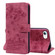 iPhone SE 2022 / SE 2020 / 8 / 7 Cartoon Sakura Cat Embossed Leather Case - Wine Red