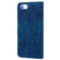 iPhone SE 2022 / SE 2020 / 8 / 7 Cartoon Sakura Cat Embossed Leather Case - Royal Blue