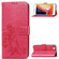iPhone SE 2022 / SE 2020 Four-leaf Clasp Embossed Buckle Mobile Phone Protection Leather Case with Lanyard & Card Slot & Wallet & Bracket Function - Magenta