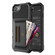 iPhone SE 2022 / SE 2020 / 8 / 7 / 6 ZM06 Card Bag TPU + Leather Phone Case - Black
