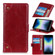 iPhone SE 2022 / SE 2020 Copper Buckle Nappa Texture Horizontal Flip Leather Case with Holder & Card Slots & Wallet - Wine Red