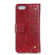 iPhone SE 2022 / SE 2020 Copper Buckle Nappa Texture Horizontal Flip Leather Case with Holder & Card Slots & Wallet - Wine Red