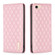 iPhone SE 2022 / SE 2020 / 8 / 7 Diamond Lattice Magnetic Leather Flip Phone Case - Pink