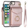 iPhone SE 2022 / SE 2020 / 8 / 7 Anti-theft RFID Card Slot Phone Case - Rose Gold