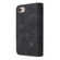 iPhone SE 2022 / SE 2020 / 8 / 7 Multifunctional Card Slot Zipper Wallet Leather Phone Case - Black
