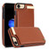 iPhone SE 2022 / 2020 / 8 / 7 Metal Buckle Card Slots Phone Case - Brown