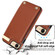 iPhone SE 2022 / 2020 / 8 / 7 Metal Buckle Card Slots Phone Case - Brown