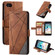 iPhone SE 2022 / SE 2020 / 8 / 7 Skin Feel Splicing Horizontal Flip Leather Case with Holder & Card Slots & Wallet & Photo Frame - Brown