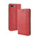 iPhone SE 2022 / SE 2020 Magnetic Buckle Retro Crazy Horse Texture Horizontal Flip Leather Case with Holder & Card Slots & Photo Frame - Red