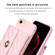 iPhone SE 2022 / 2020 / 8 / 7 Horizontal Metal Buckle Wallet Rhombic Leather Phone Case - Pink