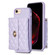 iPhone SE 2022 / 2020 / 8 / 7 Horizontal Metal Buckle Wallet Rhombic Leather Phone Case - Purple