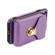 iPhone SE 2022 / SE 2020 / 8 / 7 Zipper Hardware Card Wallet Phone Case - Purple