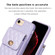 iPhone SE 2022 / SE 2020 / 7 / 8 Vertical Metal Buckle Wallet Rhombic Leather Phone Case - Purple
