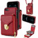 iPhone SE 2022 / SE 2020 / 8 / 7 Zipper Hardware Card Wallet Phone Case - Red iPhone SE 2022 / SE 2020 / 8 / 7 Zipper Hardware Card Wallet Phone Case - Red