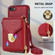iPhone SE 2022 / SE 2020 / 8 / 7 Zipper Hardware Card Wallet Phone Case - Red iPhone SE 2022 / SE 2020 / 8 / 7 Zipper Hardware Card Wallet Phone Case - Red