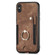 iPhone SE 2022 / SE 2020 Retro Skin-feel Ring Multi-card Wallet Phone Case - Brown