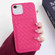 iPhone SE 2022 / SE 2020 / 8 / 7 Weave Texture Card Slot Skin Feel Phone Case - Rose Red