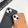iPhone SE 2022 / SE 2020 / 8 / 7 Weave Texture Card Slot Skin Feel Phone Case with Push Card Hole - Dark Purple