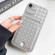 iPhone SE 2022 / SE 2020 / 8 / 7 Weave Texture Card Slot Skin Feel Phone Case with Push Card Hole - Silver